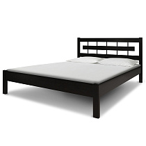 Кровать Соло 2 ВМК-Шале расцветка венге общий вид с постелью