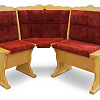 Кухонный угловой диван из массива Шерлок с обивкой ВМК-Шале цвет ольха
