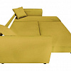 Угловой диван Амстердам велюр желтый Фотодиван в разложенном месте