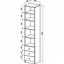 Схема стеллажа Бостон-6