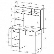 Письменный стол Лайт-2 с надстройкой