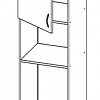 Шкаф под духовку и микроволновку Т-2892 (серия Хай-Тек) в интернет-портале Алеана-Мебель