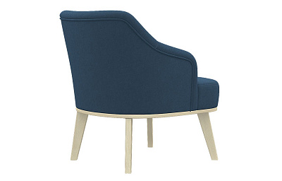 Кресло мягкое Курт, синий (Арника) вид сбоку
