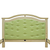 Кровать Ария с кожей ВМК-Шале цвет сосна зеленое изголовье вид прямо