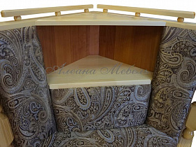 Кухонный диван из массива Картрайд Шале барный угол сосна