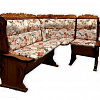 Кухонный диван из массива Шерлок угловой с резьбой в интернет-портале Алеана-Мебель