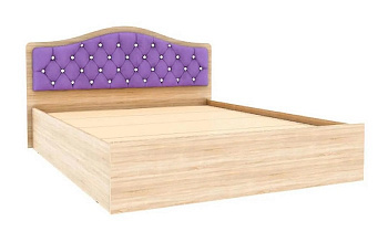 Кровать с настилом ЛДСП Дели 140х200, дуб сонома/сирень в интернет-портале Алеана-Мебель