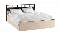 Кровать с ортопедическим основанием Эрика 140х200, венге/дуб молочный