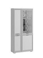 Шкаф с полками и витриной Ливорно ЛШ-6, ясень анкор светлый