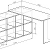 Стол письменный угловой Прайм-70 Мастер схема