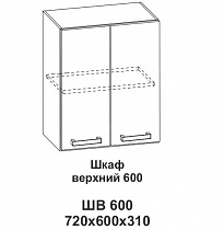 Шкаф верхний 600 Контемп в интернет-портале Алеана-Мебель