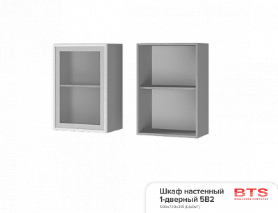 Шкаф настенный 1-дверный со стеклом Титан 5В2 в интернет-портале Алеана-Мебель