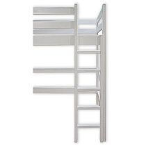 Кровать чердак Юнга ВМК-Шале в белой расцветке боковая лестница