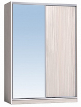 Шкаф-купе 1600 Домашний зеркало/лдсп + шлегель, Бодега Светлый в интернет-портале Алеана-Мебель