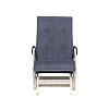 Кресло глайдер модель 708 (Ткань Verona Denim Blue + дуб шампань с патиной) вид спереди