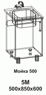 Мойка 5М 500 Танго в интернет-портале Алеана-Мебель