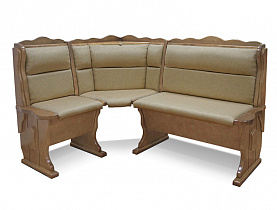 Кухонный угловой диван из массива Шерлок с обивкой в интернет-портале Алеана-Мебель