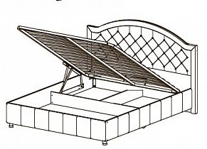 Кровать МК 57 №295 иск.кожа жемчуг Корвет схема