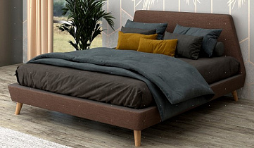 Кровать с мягкими и объемными частями №468 в интернет-портале Алеана-Мебель
