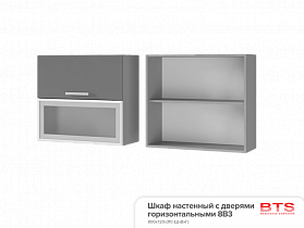 Шкаф настенный с дверями горизонтальными Монро 8В3 в интернет-портале Алеана-Мебель