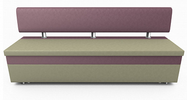 Кухонный диван Премьер PLT ткань светло-зеленая + фиолетовая