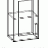 Шкаф навесной 4ВС 400 со стеклом Танго в интернет-портале Алеана-Мебель