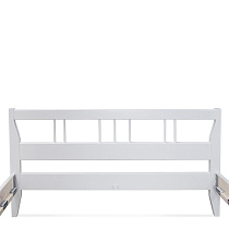 Кровать Елена 2 ВМК-Шале в белом цвете спинка вид прямо