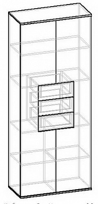 Схема шкафа распашного Мебелайн-4