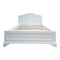 Кровать Солано ВМК-Шале в белом цвете вид со стороны изножья