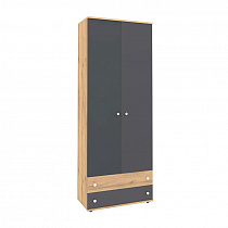 Шкаф для одежды и белья серый Лойс 92 в интернет-портале Алеана-Мебель