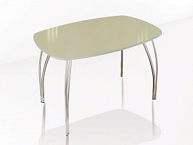 Стол обеденный 800 со стеклом Лотос (Лакобель ваниль) в интернет-портале Алеана-мебель