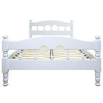 Кровать Гринго ВМК-Шале цвет изделия белый вид со стороны изножья