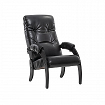 Кресло модель 61 (Венге + экокожа Vegas Lite Black)