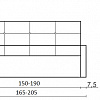 Кухонный диван Бали прямой Седьмая карета схема с размерами