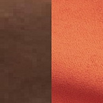 Берёзовая фанера Орех текстура / Ткань Велюр V39 оранжевый