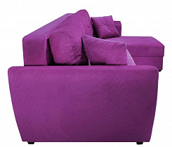 Угловой диван Амстердам велюр фиолетовый Фотодиван вид сбоку