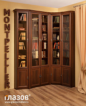 Библиотека MONTPELLIER, Орех Шоколадный (комплект 3) в интернет-портале Алеана-Мебель