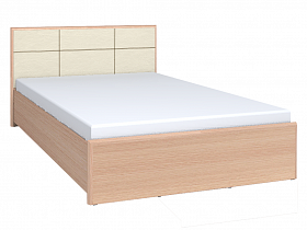 Кровать Амели Люкс 301 (1400) без основания, без матраса, дуб отбеленый в интернет-портале Алеана-Мебель