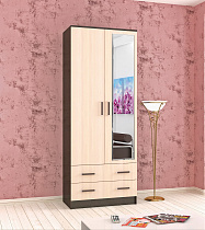 Шкаф комбинированный Лагуна-08 с зеркалом в интернет-портале Алеана-мебель