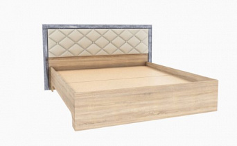 Кровать с настилом ДСП Мадлен 140х200, дуб шале серебро в интернет-портале Алеана-Мебель