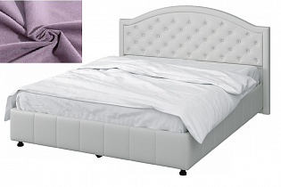 Кровать МК 57 модуль 295 ткань Veluto пудровый в интернет-портале Алеана-Мебель
