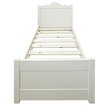 Кровать Дубрава ВМК-Шале цвет белый вид со стороны изголовья