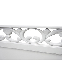 Кровать из массива Версаль ВМК-Шале цвет белый резной узор на изголовье