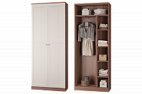 Шкаф для платья и белья Лестер с выдвижной штангой 900 т.ясень/св.бодега