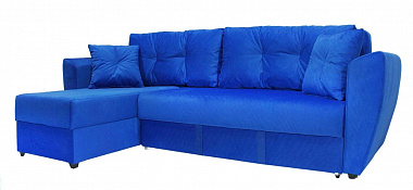 Угловой диван Амстердам велюр синий в интернет-портале Алеана-Мебель