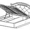 Кровать с подъемным механизмом МК 60 модуль 294М Корвет схема