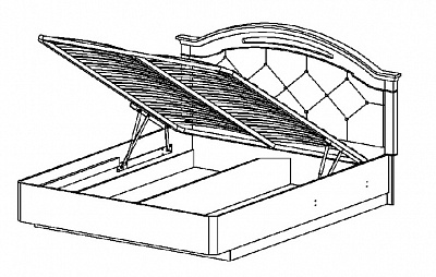 Кровать с подъемным механизмом МК 60 модуль 294М Корвет схема
