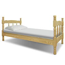 Кровать детская Скаут ВМК-Шале расцветка сосна общий вид с постелью