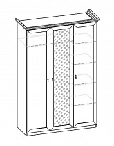 Шкаф 3-ст. с зеркалом МК 57 модуль 289 Корвет схема