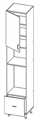 Шкаф под духовку и микроволновку Т-3292 в интернет-портале Алеана-Мебель